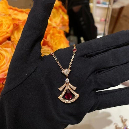 [Lumi Jewelry]DREAM NECKLACE CARNELIAN DIAMOND PINK GOLD