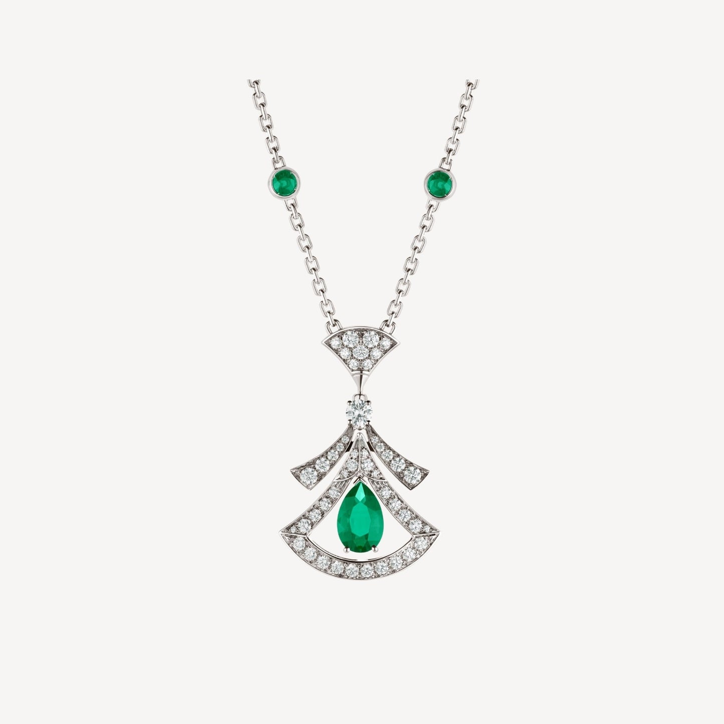 [Lumi Jewelry]DREAM NECKLACE MALACHITE DIAMOND SILVER