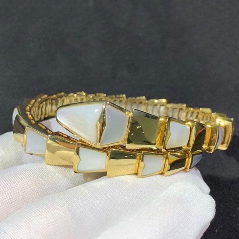 [Lumi Jewelry]SERPENTI BRACELET MOP GOLD