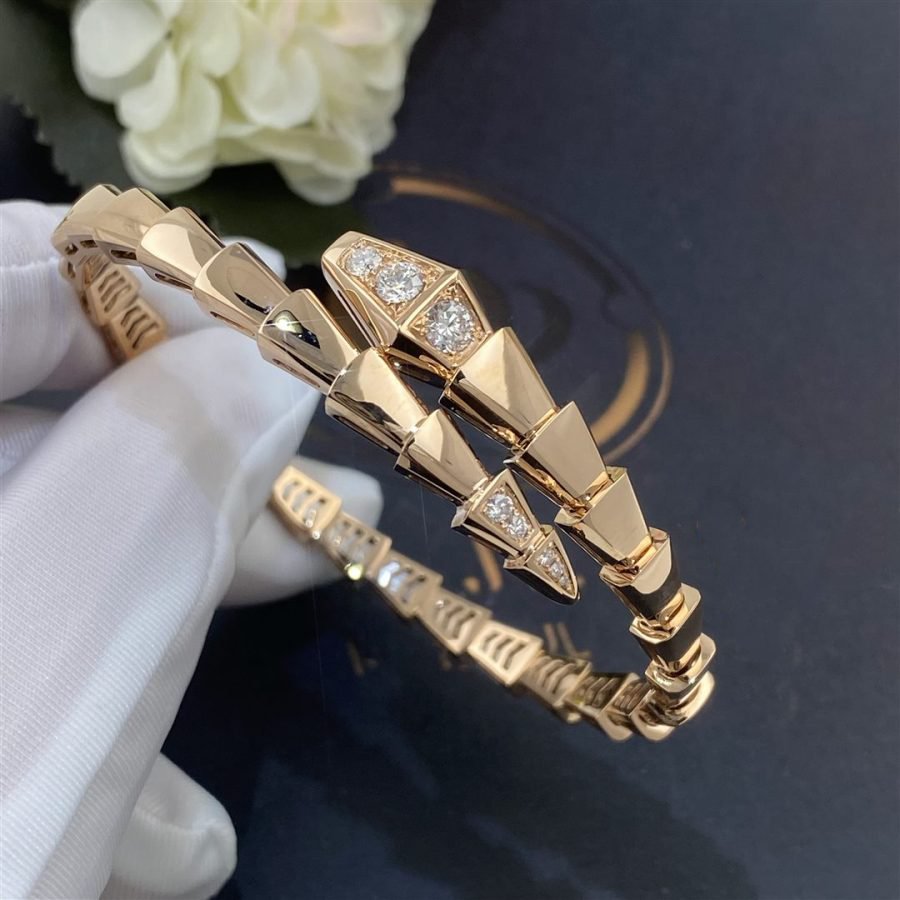 [Lumi Jewelry]SERPENTI BRACELET DIAMONDS PINK GOLD