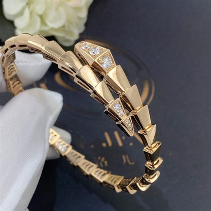 [Lumi Jewelry]SERPENTI BRACELET DIAMONDS PINK GOLD