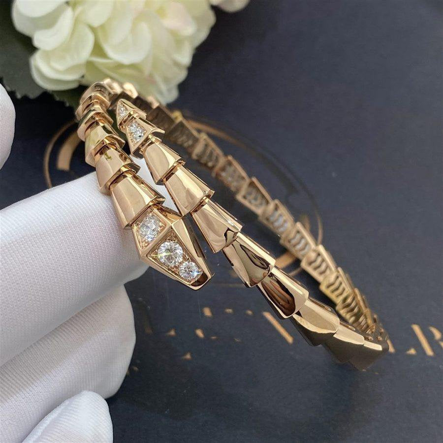 [Lumi Jewelry]SERPENTI BRACELET DIAMONDS PINK GOLD
