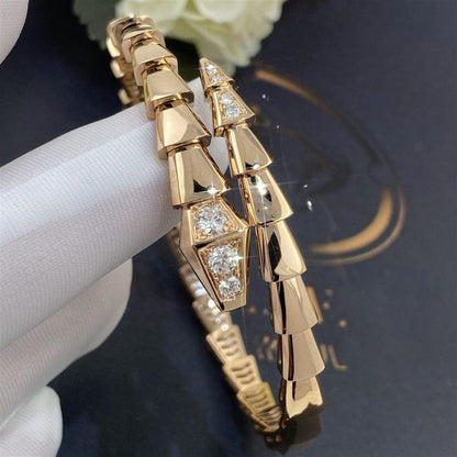 [Lumi Jewelry]SERPENTI BRACELET DIAMONDS PINK GOLD