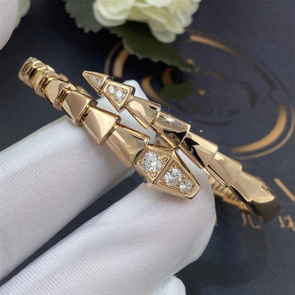 [Lumi Jewelry]SERPENTI BRACELET DIAMONDS PINK GOLD