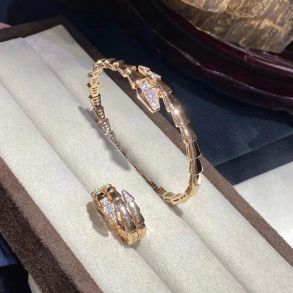 [Lumi Jewelry]SERPENTI BRACELET DIAMONDS PINK GOLD