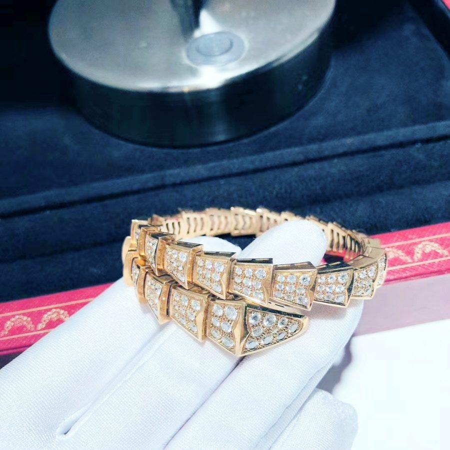 [Lumi Jewelry]SERPENTI BRACELET 8MM PINK GOLD DIAMOND