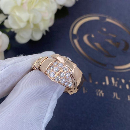 [Lumi Jewelry]SERPENTI RING PINK GOLD DIAMOND