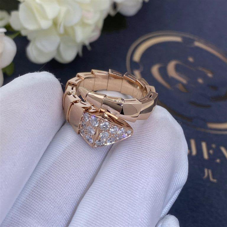[Lumi Jewelry]SERPENTI RING PINK GOLD DIAMOND