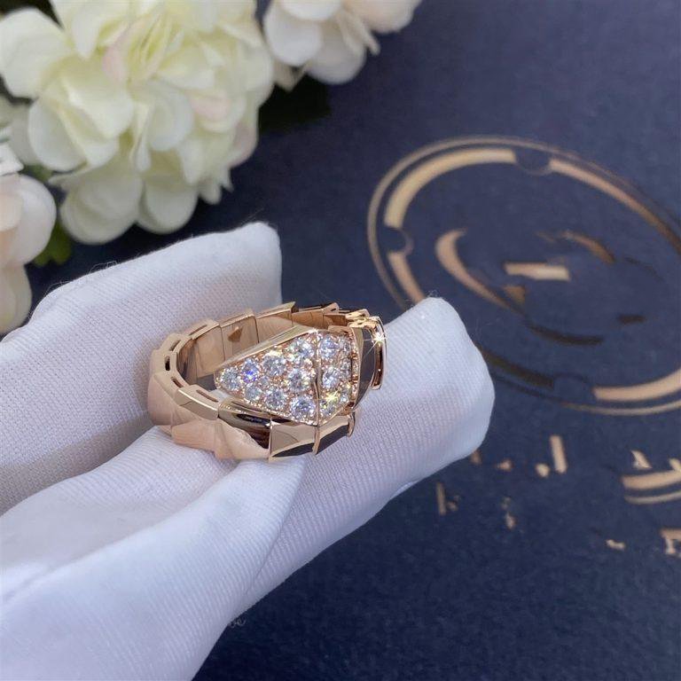 [Lumi Jewelry]SERPENTI RING PINK GOLD DIAMOND