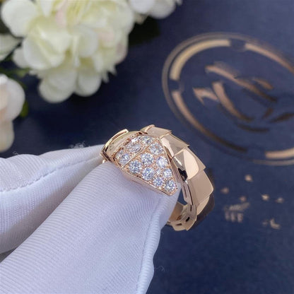[Lumi Jewelry]SERPENTI RING PINK GOLD DIAMOND