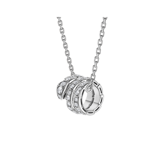 [Lumi Jewelry]SERPENTI  NECKLACE DOUBLE RING DIAMOND