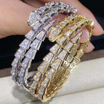 [Lumi Jewelry]SERPENTI BRACELET GOLD DIAMOND DOUBLE ROW