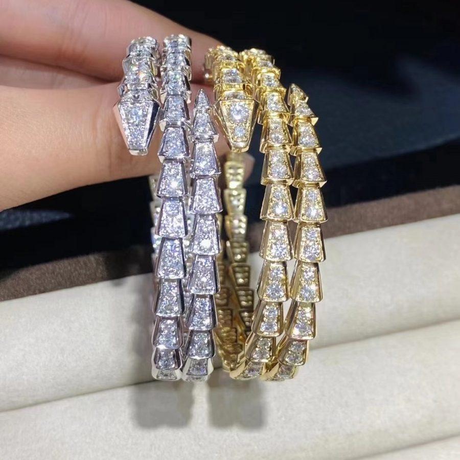 [Lumi Jewelry]SERPENTI BRACELET GOLD DIAMOND DOUBLE ROW