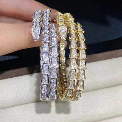 [Lumi Jewelry]SERPENTI BRACELET GOLD DIAMOND DOUBLE ROW