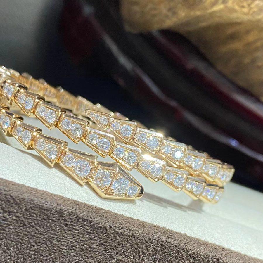 [Lumi Jewelry]SERPENTI BRACELET GOLD DIAMOND DOUBLE ROW