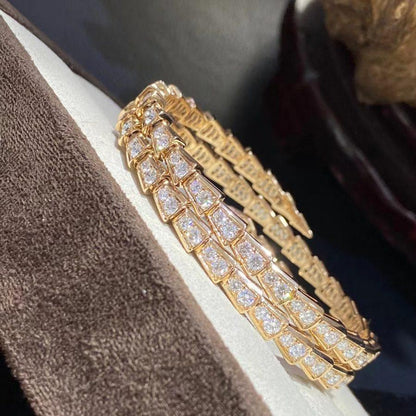 [Lumi Jewelry]SERPENTI BRACELET GOLD DIAMOND DOUBLE ROW