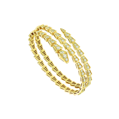 [Lumi Jewelry]SERPENTI BRACELET GOLD DIAMOND DOUBLE ROW