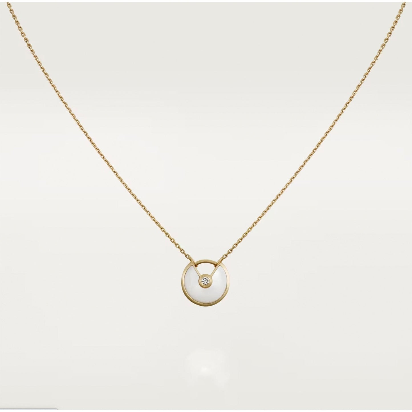 [Lumi Jewelry]AMULETTE ROSE GOLD MOP NECKLACE