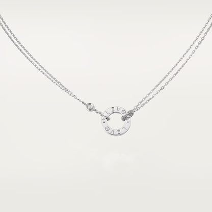 [Lumi Jewelry]LOVE NECKLACE 16MM 2 DIAMONDS