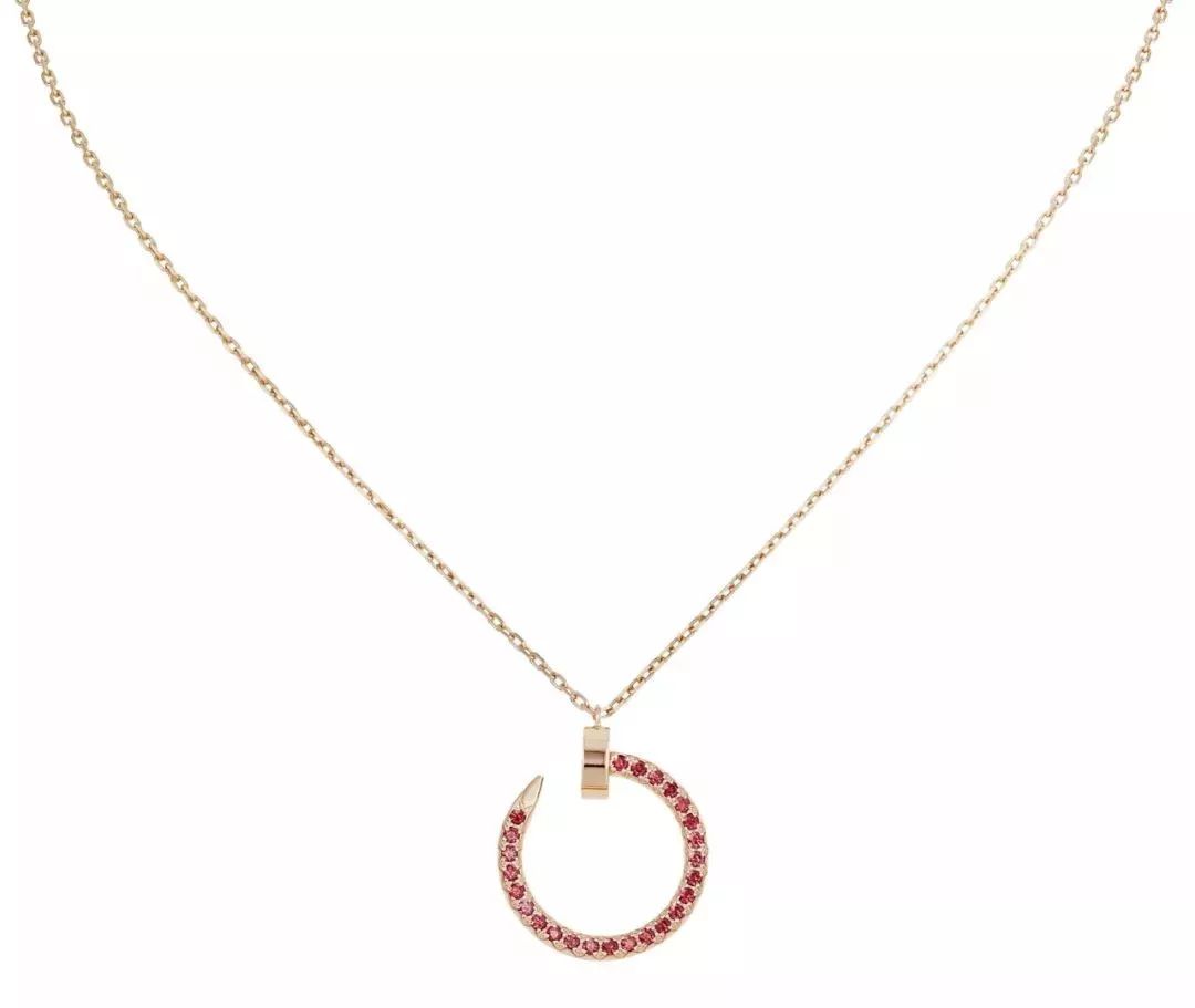 [Lumi Jewelry]JUSTE NECKLACE GOLD RED DIAMONDS