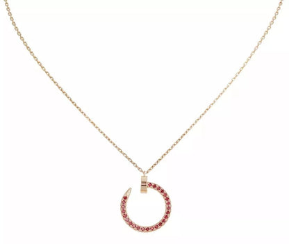 [Lumi Jewelry]JUSTE NECKLACE GOLD RED DIAMONDS