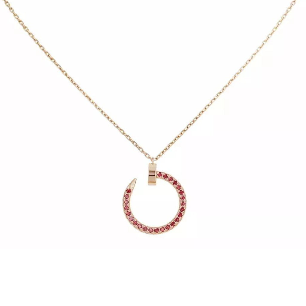 [Lumi Jewelry]JUSTE NECKLACE RED FULL DIAMONDS