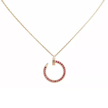 [Lumi Jewelry]JUSTE NECKLACE RED FULL DIAMONDS