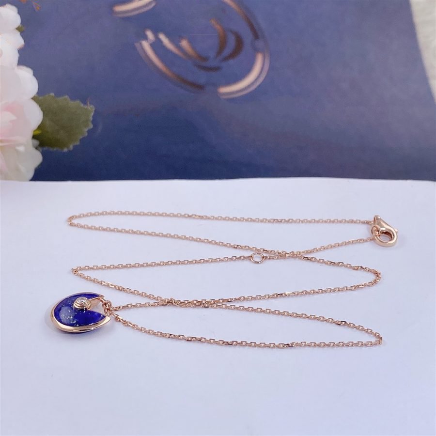 [Lumi Jewelry]AMULETTE ROSE GOLD AGATE NECKLACE