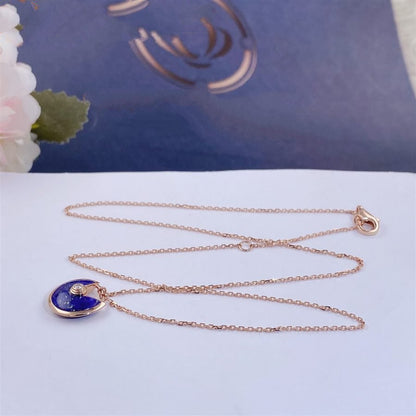 [Lumi Jewelry]AMULETTE ROSE GOLD AGATE NECKLACE