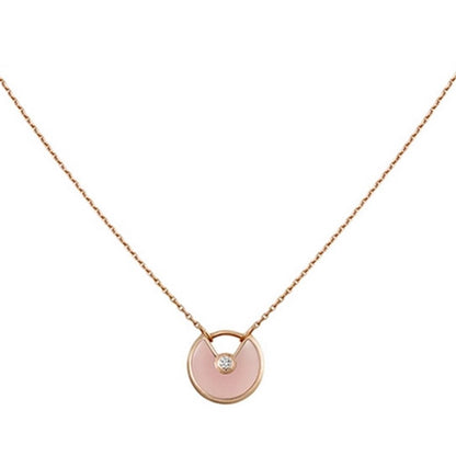 [Lumi Jewelry]AMULETTE ROSE GOLD PINK MOP NECKLACE