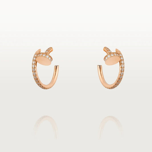 [Lumi Jewelry]JUSTE EARRINGS 12.75MM PINK GOLD DIAMOND