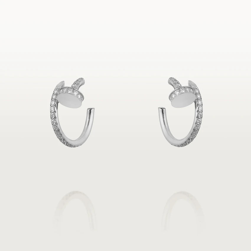 [Lumi Jewelry]JUSTE EARRINGS 12.75MM SILVER DIAMOND