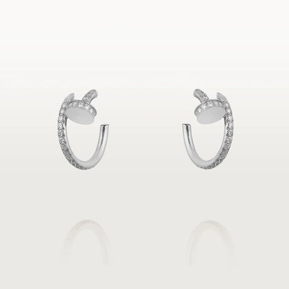 [Lumi Jewelry]JUSTE EARRINGS 12.75MM SILVER DIAMOND