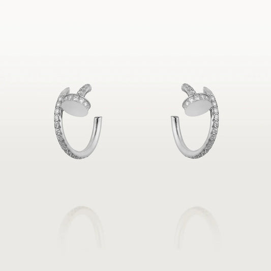 [Lumi Jewelry]JUSTE EARRINGS 12.75MM SILVER DIAMOND