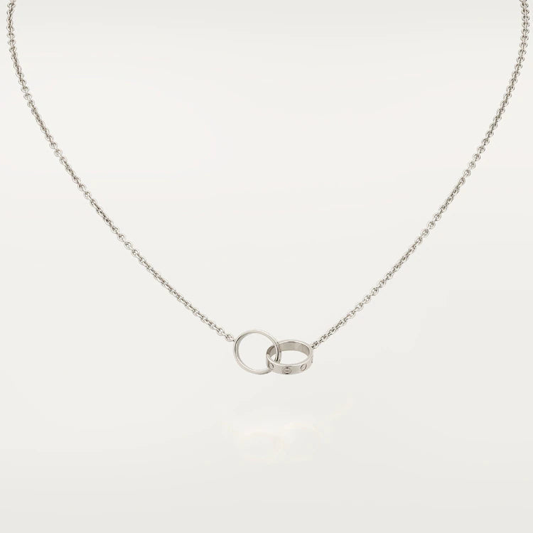[Lumi Jewelry]LOVE NECKLACE PINK GOLD AND SILVER