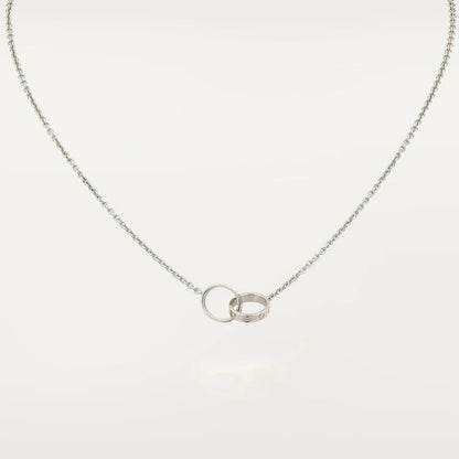 [Lumi Jewelry]LOVE NECKLACE PINK GOLD AND SILVER