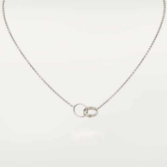 [Lumi Jewelry]LOVE NECKLACE PINK GOLD AND SILVER