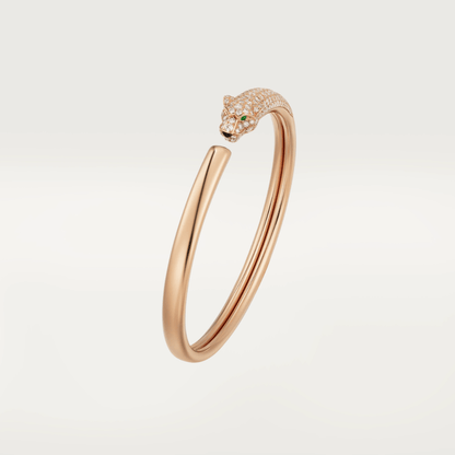 [Lumi Jewelry]PANTHERE ROSE GOLD DIAMOND OPEN BRACELET