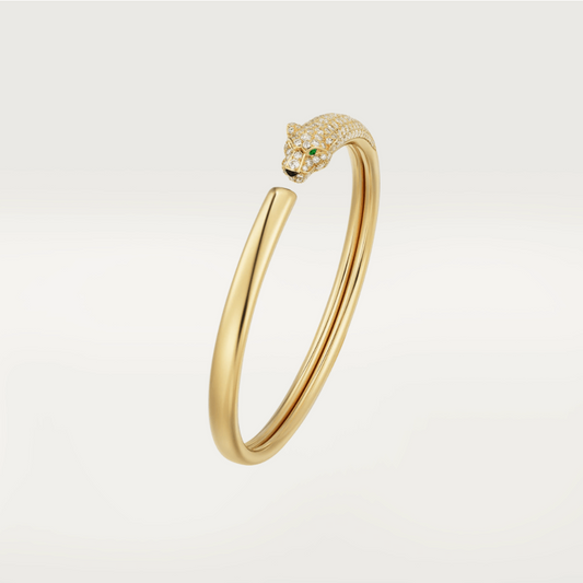 [Lumi Jewelry]PANTHERE GOLD DIAMOND OPEN BRACELET