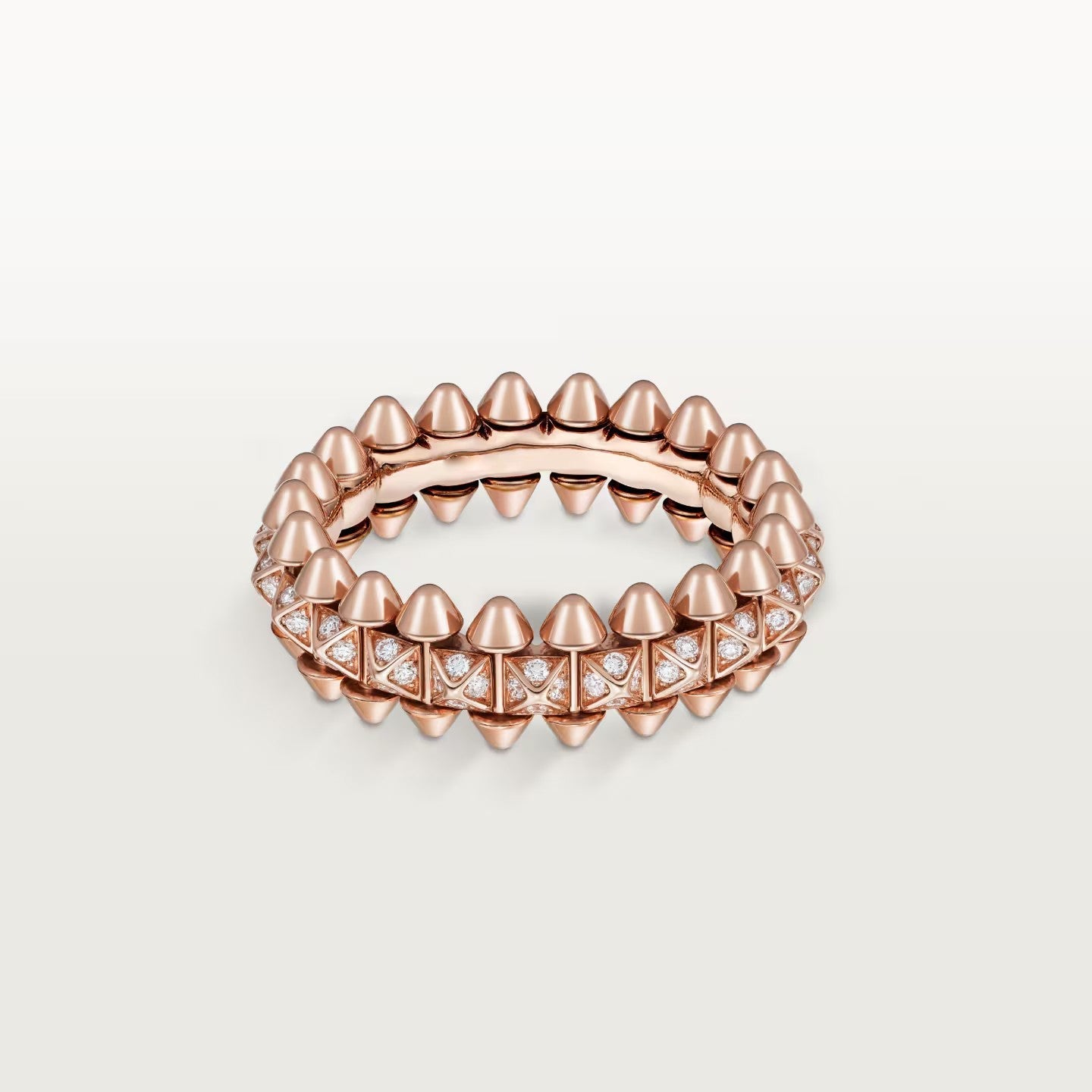 [Lumi Jewelry]CLASH 6.4MM SMALL FULL DIAMOND RING