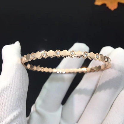 [Lumi Jewelry]BEE LOVE PINK GOLD DIAMOND BRACELET
