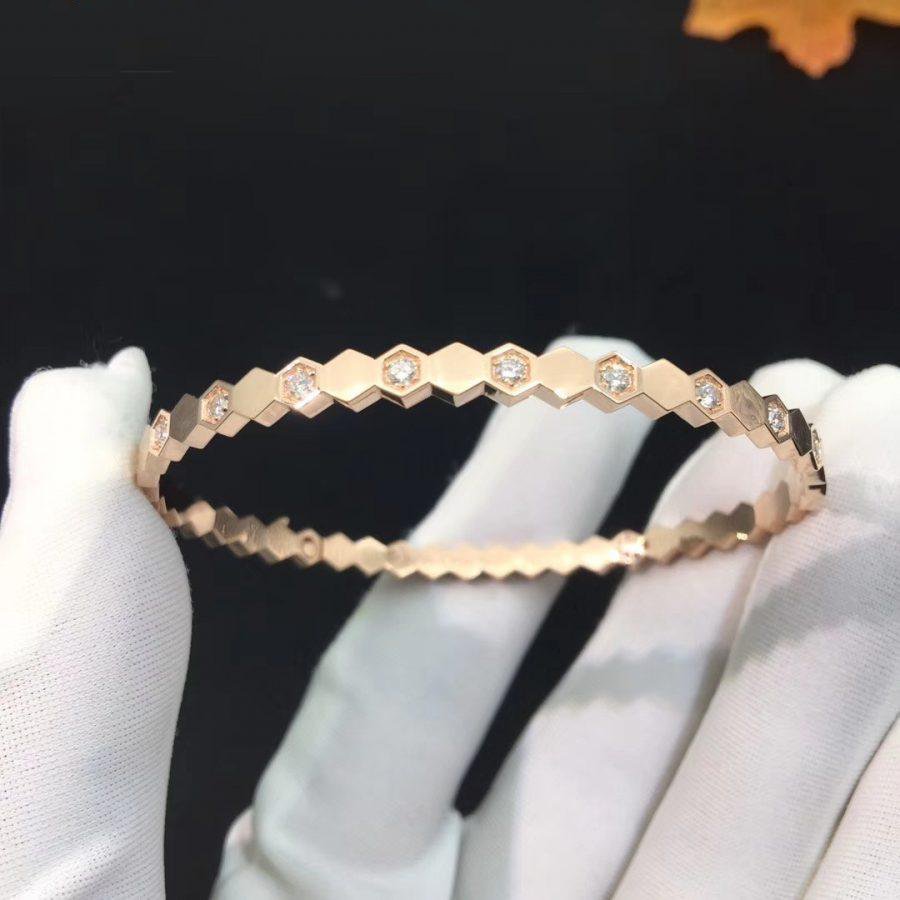 [Lumi Jewelry]BEE LOVE PINK GOLD DIAMOND BRACELET