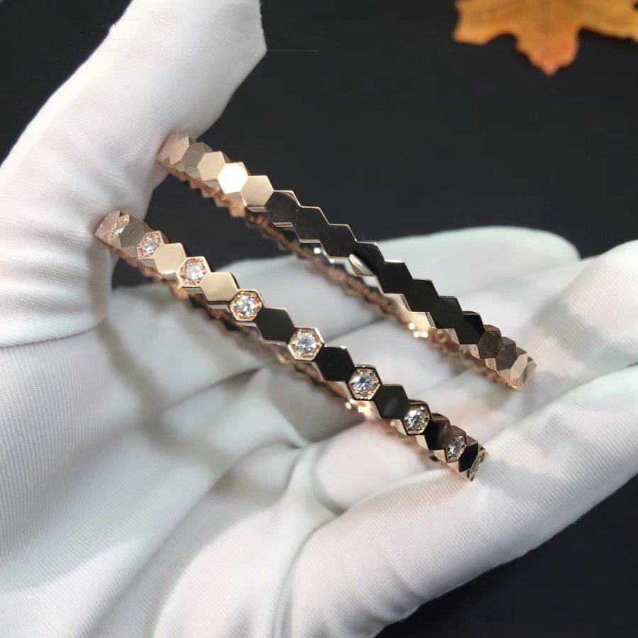 [Lumi Jewelry]BEE LOVE PINK GOLD DIAMOND BRACELET