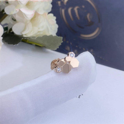 [Lumi Jewelry]BEE LOVE PINK GOLD DIAMOND EARRINGS