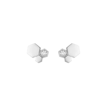 [Lumi Jewelry]BEE LOVE SILVER DIAMOND EARRINGS