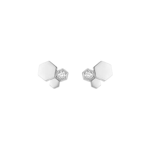 [Lumi Jewelry]BEE LOVE SILVER DIAMOND EARRINGS