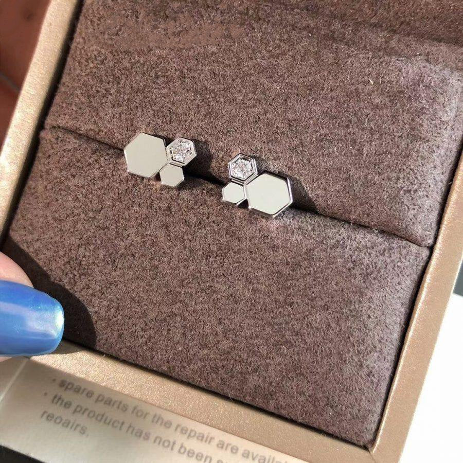 [Lumi Jewelry]BEE LOVE SILVER DIAMOND EARRINGS