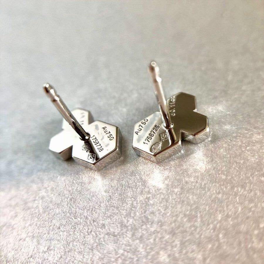 [Lumi Jewelry]BEE LOVE SILVER DIAMOND EARRINGS