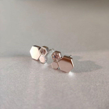 [Lumi Jewelry]BEE LOVE SILVER DIAMOND EARRINGS