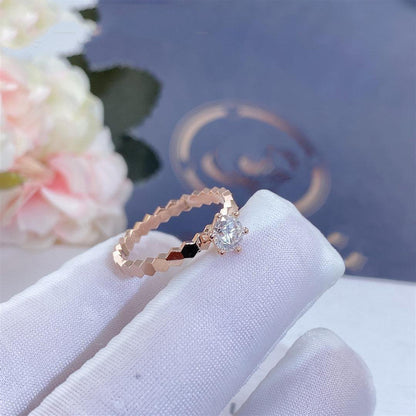 [Lumi Jewelry]BEE LOVE RING PINK GOLD 1 DIAMOND